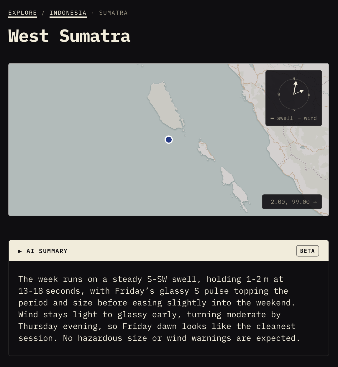 AI Summary for West Sumatra forecast
