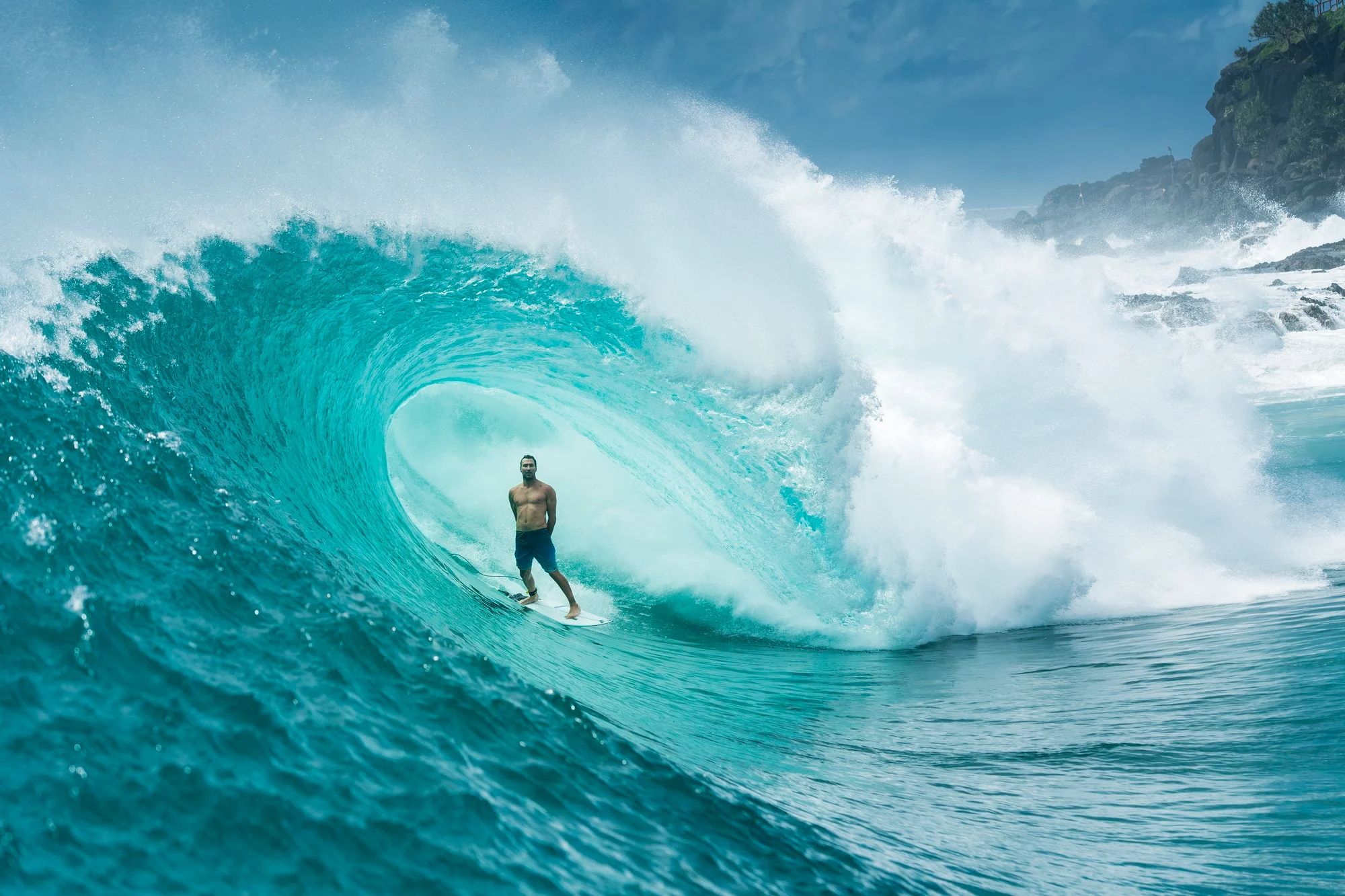 Parko barreling at Snapper Rocks