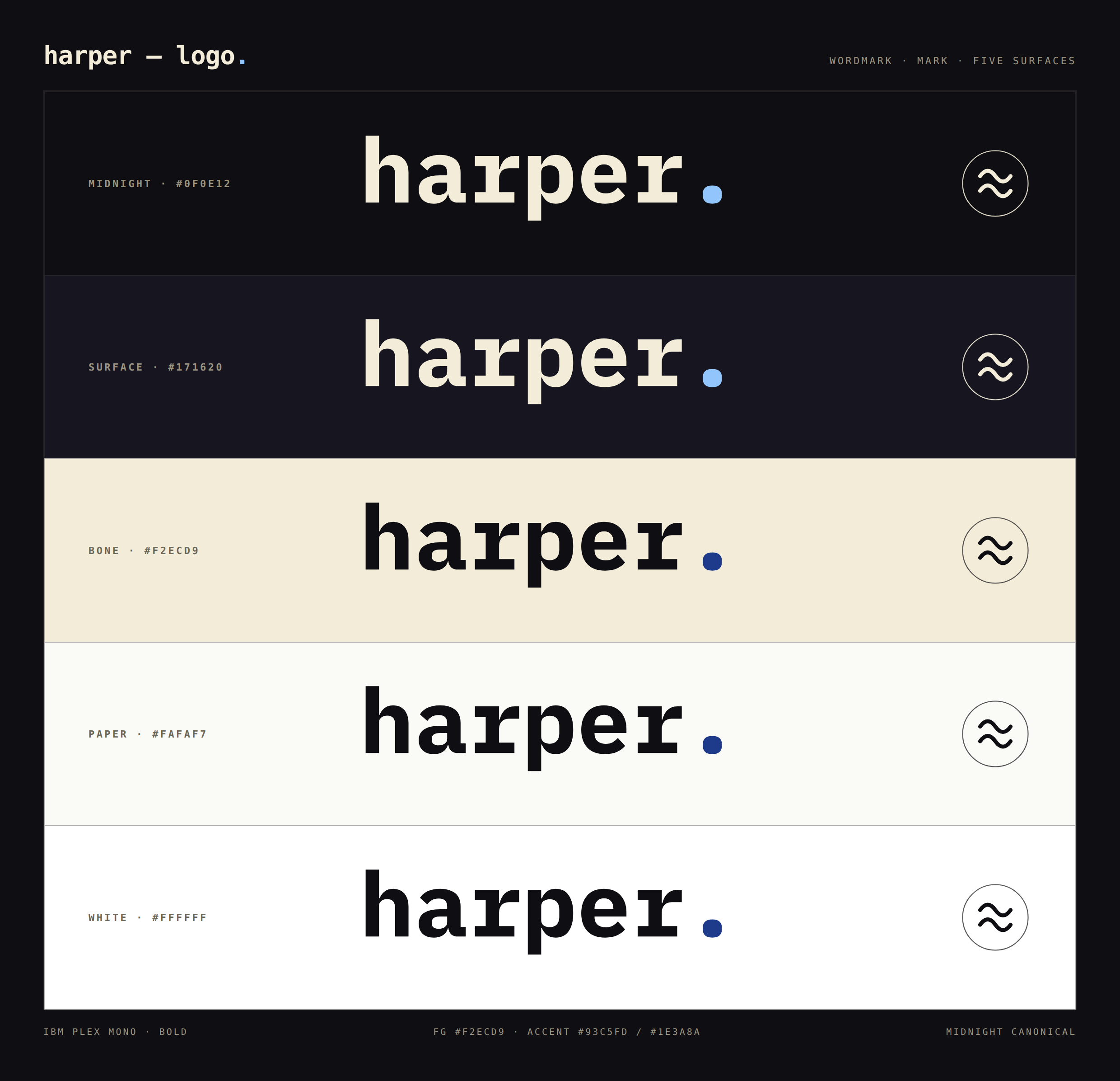 Harper icon on light